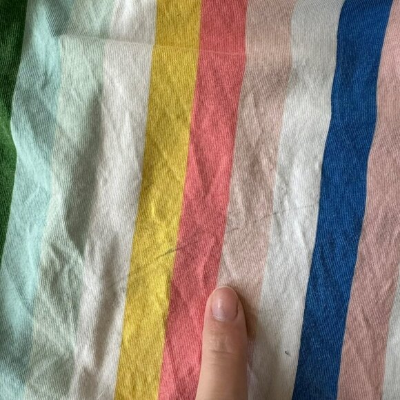 Tea Collection Girls Size 14 Colorful Stripe Ruffled Dress With Pockets - Picture 4 of 8